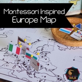 Montessori Europe Pin Map (Geography location of countries