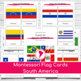 Montessori Flags Of South America - 3 part cards and mini 