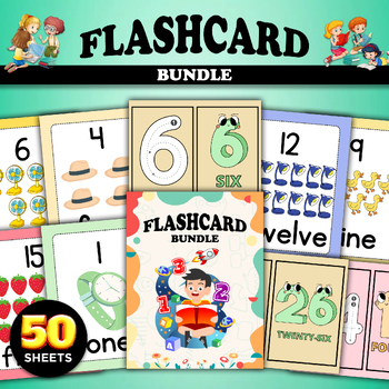 Preview of Montessori Flashcards Bundle, Alphabet Flash Cards, Numbers 1-20 Cards, Shapes
