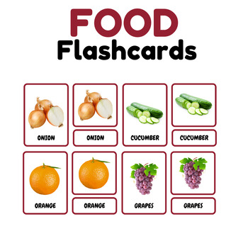 Preview of Montessori Food Flashcards: Explore Nutritious Choices