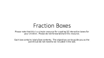 Preview of Montessori Fraction Boxes