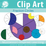 Montessori Math Clip Art: Simple Fractions, Fractions of a