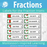 Label the Fraction Insets with Montessori Labels for Free