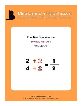 Preview of Montessori Fractions Equivalency (Divisible Numbers) Workbook