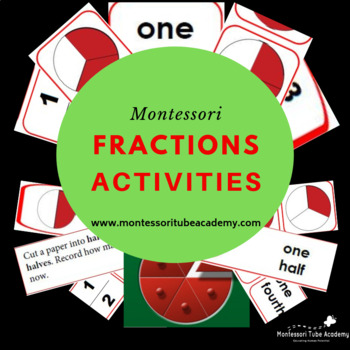 Preview of Montessori Fractions insets activities