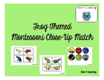 Preview of Montessori Frog Close Up Match