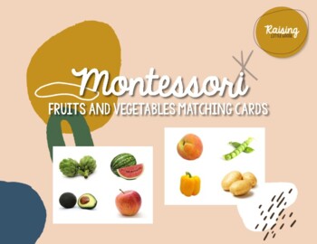 Preview of Montessori Fruits & Vegetables Matching Language Cards