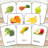 Montessori Fruits and Vegetables 3 Part Cards