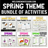 Spring Seasonal Bundle: 3-part cards, fine motor activitie