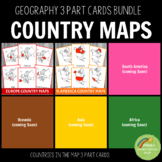 Montessori Geography Country Locator Maps - Growing Bundle