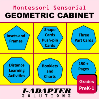 Preview of Montessori Geometric Cabinet | Insets | Cards | Booklets | Distance Learning