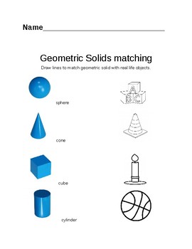 Preview of Montessori Geometric Solid Matching