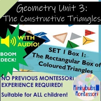 Preview of Montessori Geometry 1 Constructive Triangles Set 1 Box 1 Virtual Unit 3 BOOM
