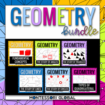 Preview of Montessori Geometry Bundle | Google Slides, Boom Cards, 3 Part Nomenclature Card