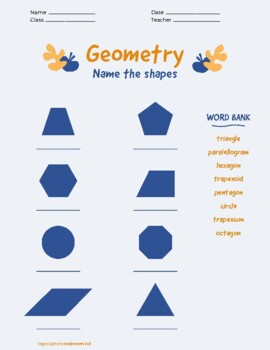 Preview of Montessori Geometry-Identifying Shapes