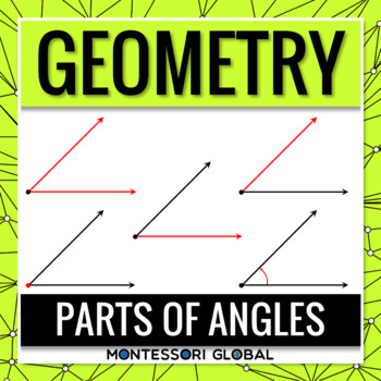 Preview of Montessori Geometry | Parts of Angles| PowerPoint | Boom Cards™ | Printables