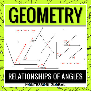 Preview of Montessori Geometry | Relationships of Angles | Google Slides | Boom Cards™