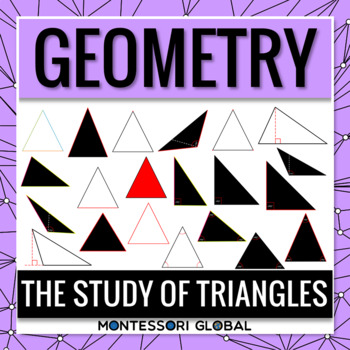 Preview of Montessori Geometry | Study of Triangles | PowerPoint | Boom Cards | Printables
