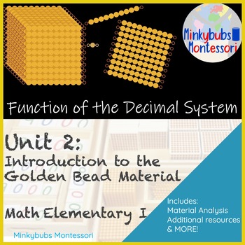 Preview of Montessori Golden Bead Material DISTANCE LEARNING