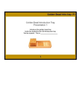 Preview of Montessori Golden Bead task cards