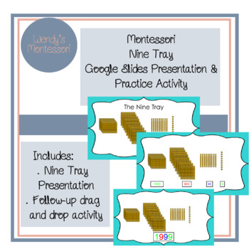 Preview of Montessori Golden Beads Nine Tray Google Slides Presentation & Digital Activity