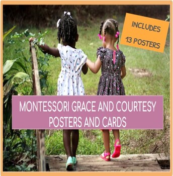 Preview of Montessori Grace and Courtesy Posters and Cards