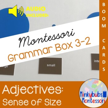 Preview of Montessori Grammar Adjective Box 3-2 BOOM Size Virtual Grammar with AUDIO DL