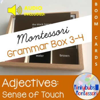 Preview of Montessori Grammar Adjective Box 3-4 BOOM Touch Virtual Grammar with AUDIO DL