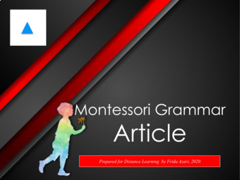 Preview of Montessori Grammar: Article