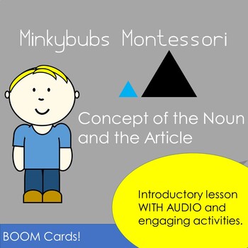 Preview of Montessori Grammar Concept of the Noun and Article WITH AUDIO Distance Learning