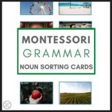 Montessori Grammar Noun Sorting Cards with REAL IMAGES