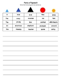 Montessori Grammar- Parts of Speech Sentence Builder
