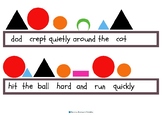 Montessori Grammar Sentence Strips 6 - Adverb - incl. symb