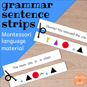 Preview of Montessori Grammar Sentence Strips