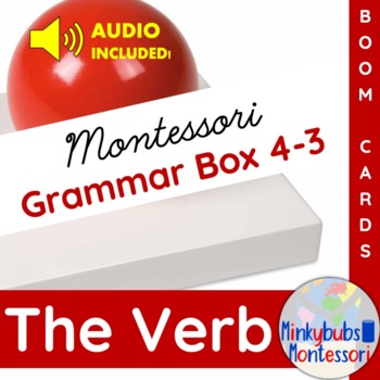 Preview of Montessori Grammar Verb Box 4-3 BOOM The Verb VIRTUAL Grammar deck inc AUDIO DL