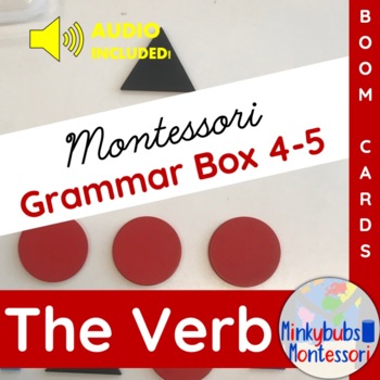 Preview of Montessori Grammar Verb Box 4-5 BOOM The Verb VIRTUAL Grammar deck inc AUDIO DL