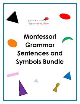 Preview of Montessori Grammar sentences and symbols bundle