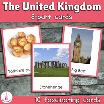 Preview of the United Kingdom Montessori 3-part Cards