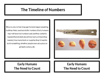 Preview of Montessori Great Lesson #5: The Timeline of Numbers Lesson Cards