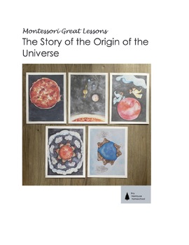 Preview of Montessori Great Lessons - The Story of the Origin of the Universe Charts 1a-5a