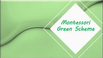 Preview of Montessori Green Scheme Bundle - Interactive PowerPoint Activities