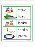 Montessori Green Series - a-e,i-e,o-e,u-e,e-e,y Word and Picture