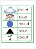 Montessori Green Series - aw,ow1,ow2,ou,au,ew Word and Picture