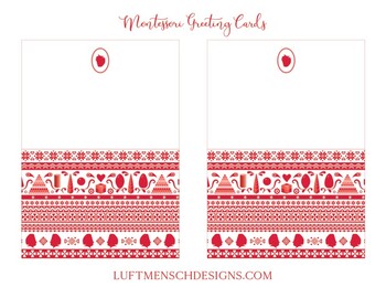 Preview of Montessori Greeting Cards and DIY Envelope Template