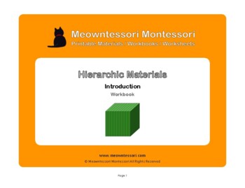Preview of Montessori Hierarchy Materials Workbook