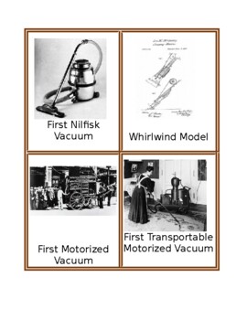 Preview of Montessori History of The Vacuum 3 Part Cards