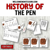 Montessori History of the Pen - timeline activities [edita