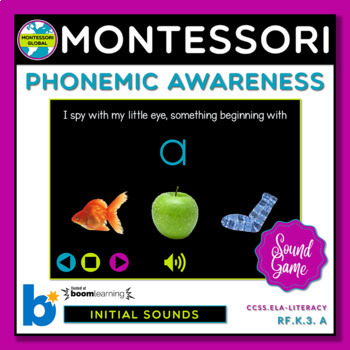 Preview of Montessori Sound Game | Initial Sounds | Boom Cards