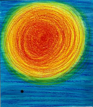 Preview of Montessori Impressionistic Geography Chart - Planet Earth and the Sun Ratio