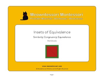 Preview of Montessori Insets of Equivalence: Similarity Congruency Equivalence Workbook